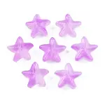 Transparent Spray Painted Glass Beads