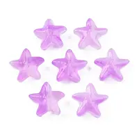 Transparent Spray Painted Glass Beads