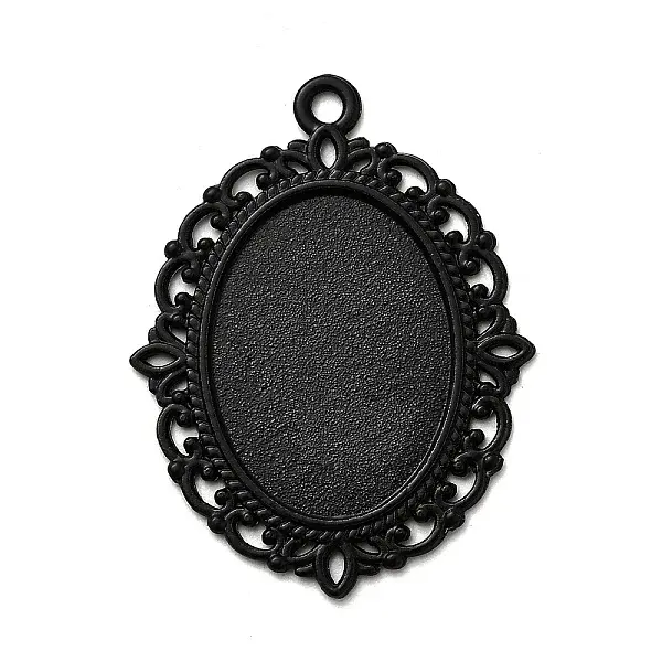Electrophoresis Alloy Oval Pendant Cabochon Settings