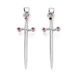 Brass Micro Pave Cubic Zirconia Pendants