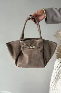 Kožená semišová kabelka Boto béžová