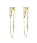 Liu Jo Očarujúce pozlátené náušnice s visiacimi retiazkami LJ2995