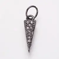 Brass Micro Pave Cubic Zirconia Charms