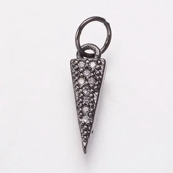 Brass Micro Pave Cubic Zirconia Charms