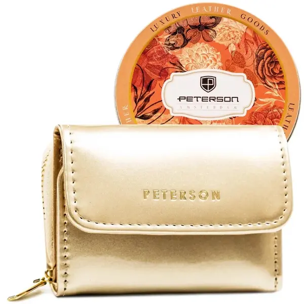 Dámská kožená peněženka zlatá - Peterson Neiry