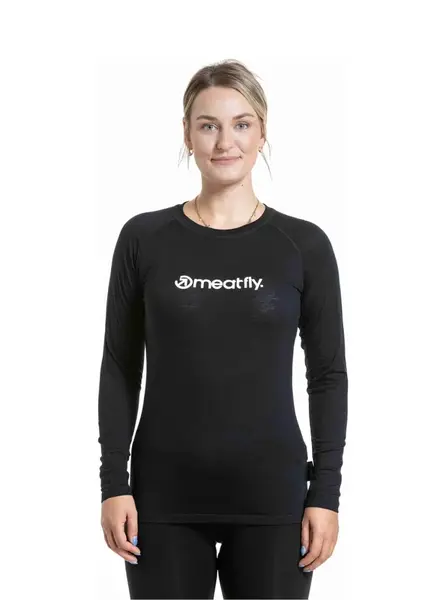 Meatfly dámské merino tričko Lacey Black | Černá | Velikost XL
