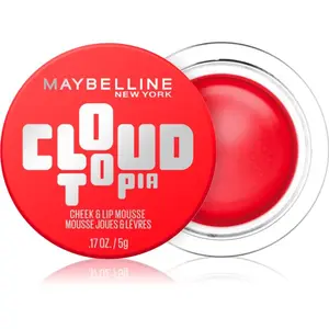 MAYBELLINE NEW YORK CloudTopia matná krémová lícenka na pery a líca odtieň 03 Divine Crimson 5 g