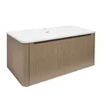 Kúpeľňová skrinka s umývadlom Naturel Austen 99x47,5x45 cm clear brown mat AUSTEN100CB