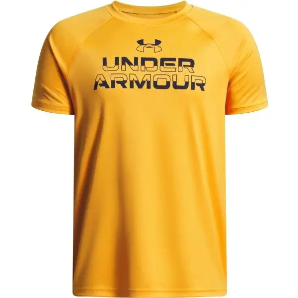 Under Armour SPLIT WORDMARK Chlapčenské tričko, oranžová, veľkosť M