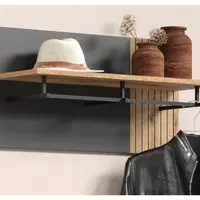 Nástěnný šatní panel Esteban, antracit/dub evoke