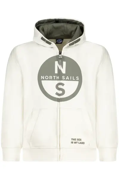 NORTH SAILS CHILDREN&#39;S WHITE ZIP-UP SWEATSHIRT
