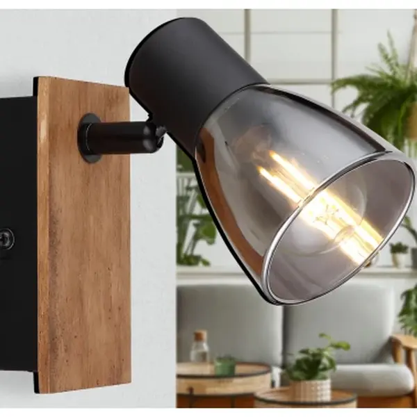Nástěnná lampa Claude, černá
