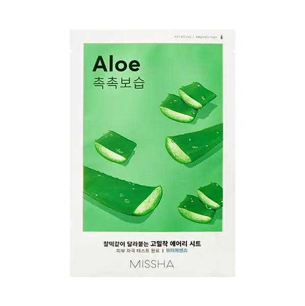 MISSHA Airy fit sheet mask aloe plátýnková maska 19 g
