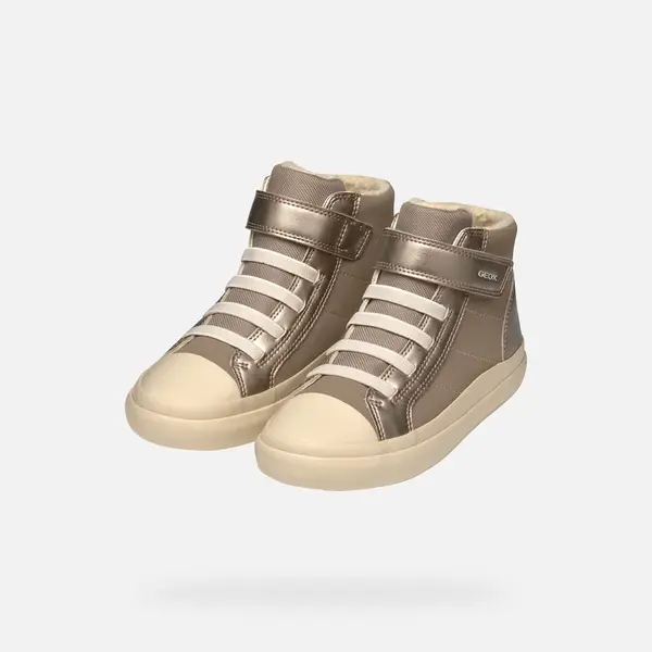 Béžové dívčí tenisky Geox Gisli Girl