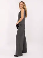 Dámský tmavě šedý komplet s vestou