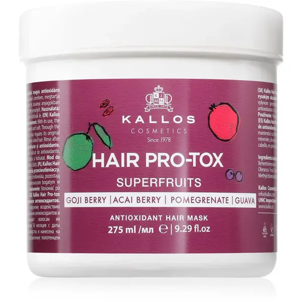 Kallos Hair Pro-Tox Superfruits regeneračná maska pre unavené vlasy bez lesku 275 ml