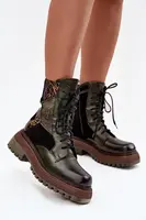 Kožené dámske workery na platforme Maciejka