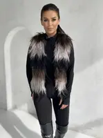 Dámska vesta s umelou kožušinou