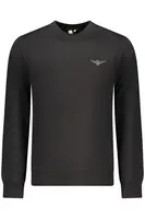 Čierna pánska mikina bez kapucne