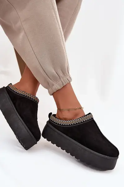 Boto Dámské sněhule s ozdobným vyšíváním Černé Jenira