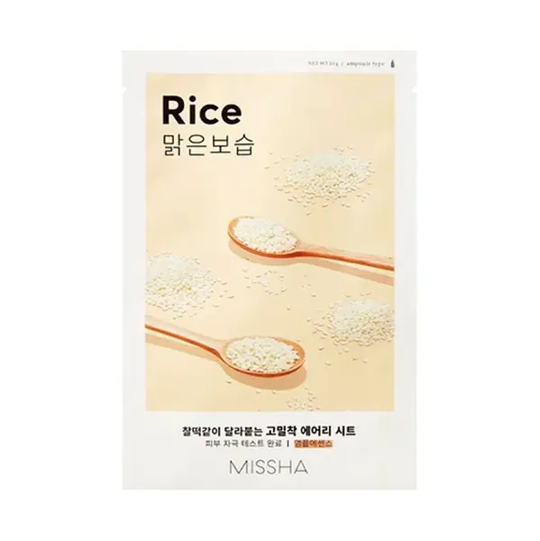 MISSHA Airy fit sheet mask rice plátýnková maska 19 g