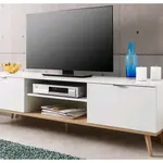 TV skříňka Göteborg, bílá/dub sonoma