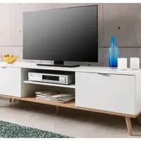 TV skříňka Göteborg, bílá/dub sonoma