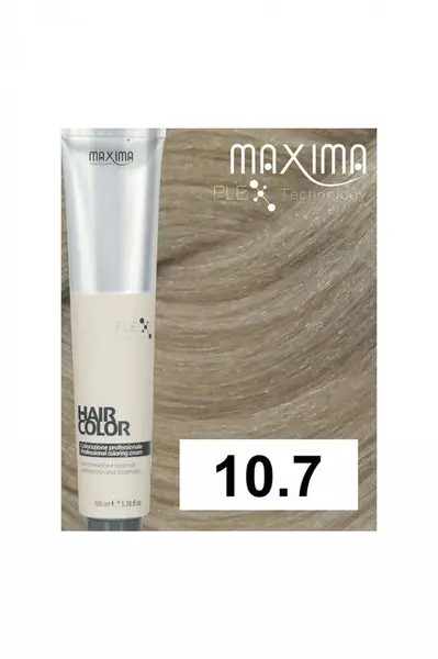 Maxima Professional Hair Color PLEX 10.7 - Super svetlý blond piesok