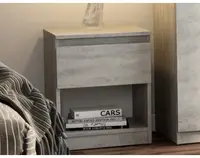 Skříňka/noční stolek Carlos 40 cm, šedý beton