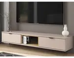Závěsný TV stolek Avola, béžová kašmír/dub cremona