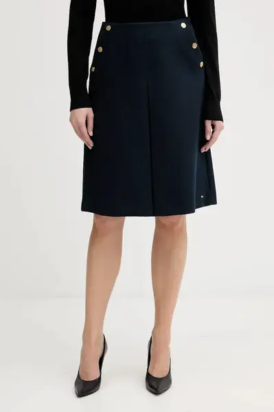 Sukňa s prímesou vlny Tommy Hilfiger