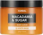 KUNDAL Tělový peeling Macadamia & Sugar White Musk (Body Scrub) 550 g