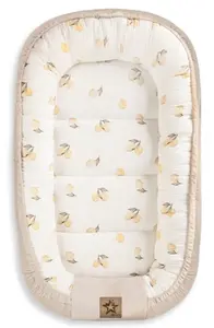 Baby Nellys Hnízdečko pro miminko Premium Lemon, oboustranné - béžové