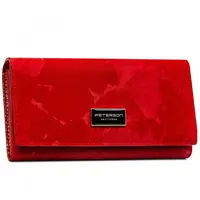 Dámska koženkovo/kožená peňaženka červená - Peterson Aniko