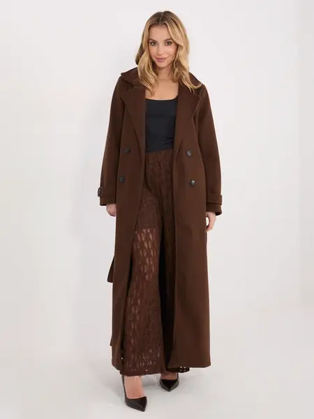 Hnedé čipkované nohavice