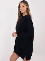 Oversized mikinové šaty v tmavě modré barvě