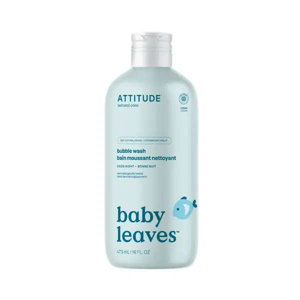 ATTITUDE Baby Leaves Dětská pěna do koupele Good Night 473 ml