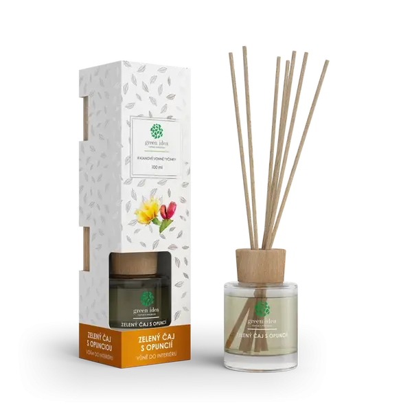 Ratanové vonné tyčinky Zelený čaj s opunciou 100 ml - Green idea