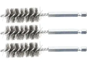 Sady kartáčů na vrtačku, různé průměry, ocelové, 3 ks - BGS technic Velikost: 17 mm