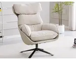 Otočné křeslo Pavia, světle béžová tkanina