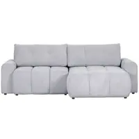 Carryhome ROHOVÁ SEDAČKA, textil, světle šedá