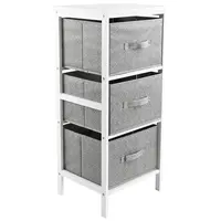 Carryhome KOMODA, borovice, šedá, bílá, 37/80/30 cm