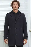 PLT9401 DEWBERRY MEN'S COAT-DIAGONAL NAVY BLUE