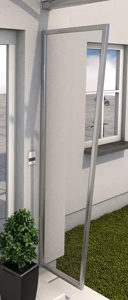 Vchodová stříška Guttavordach B1 akryl (boční stěna) 200 x 60 cm černá / čirá