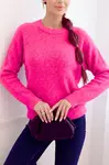 Dámský svetr z baby alpaky, neonově růžový