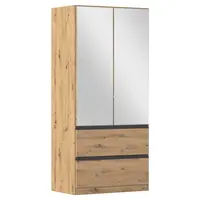 Rauch Möbel ŠATNÍ SKŘÍŇ S OTOČNÝMI DVEŘMI, dub artisan, 91/197/54 cm