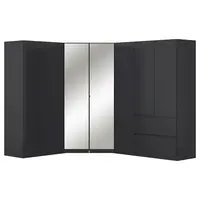 Rauch Möbel ROHOVÁ ŠATNÍ SKŘÍŇ, šedá, 208/197/253 cm