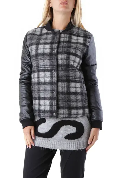 Dámská károvaná bomber bunda