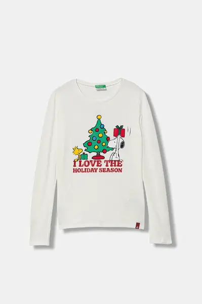 Detská bavlnená košeľa s dlhým rukávom United Colors of Benetton