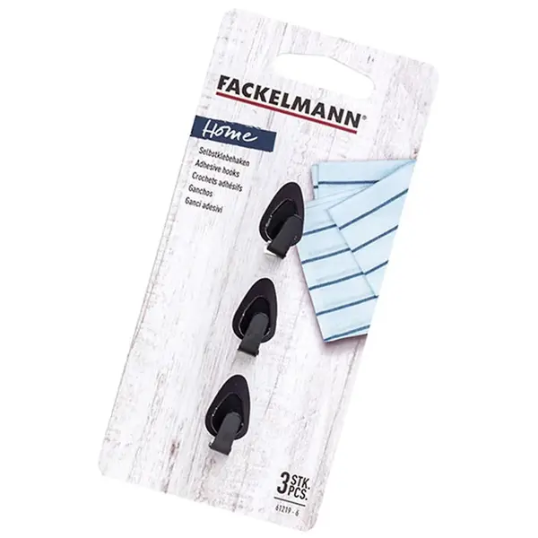 Háčky oválné malé 2,5cm inox black 61219